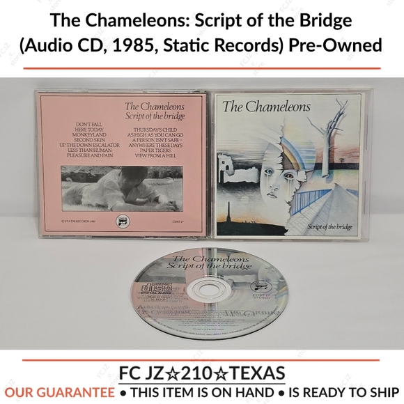 Static Records Other - The Chameleons: Script of the Bridge (Audio CD, 1985, Static Records) Pre-Owned